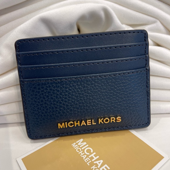 Michael Kors Handbags - MICHAEL KORS
Large Pebbled Leather Card Holder Case
Navy 
NWT